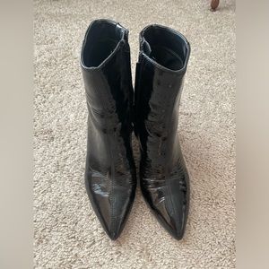 Sam Edelman Patent Leather Black Booties